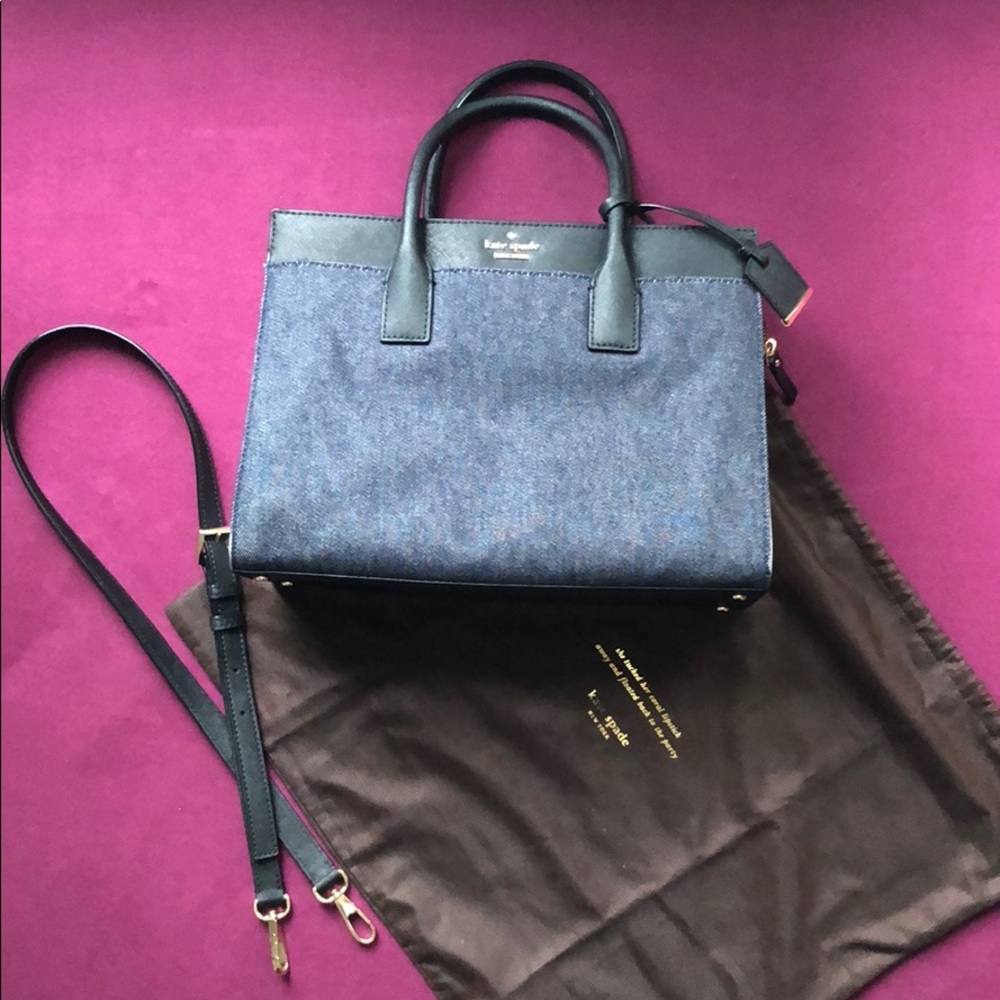 Kate Spade Blue and Black Satchel